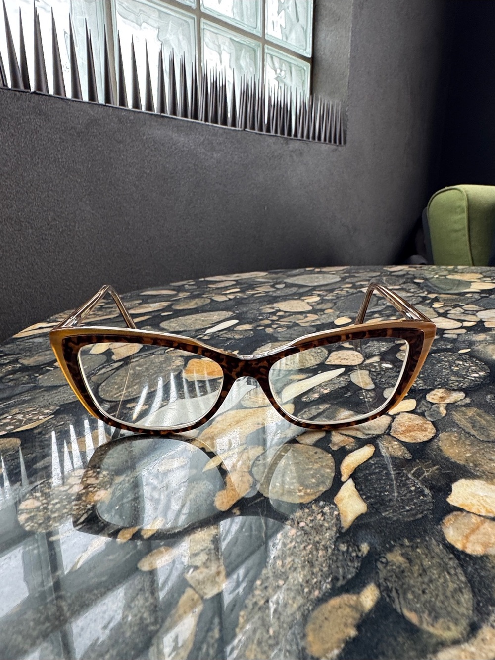 Vera Wang Brown Tortoiseshell Cat-Eye Glasses